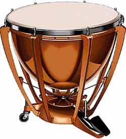 Les timbales sont des instruments à percussion constitués d'un fût en cuivre couvert d'une peau.